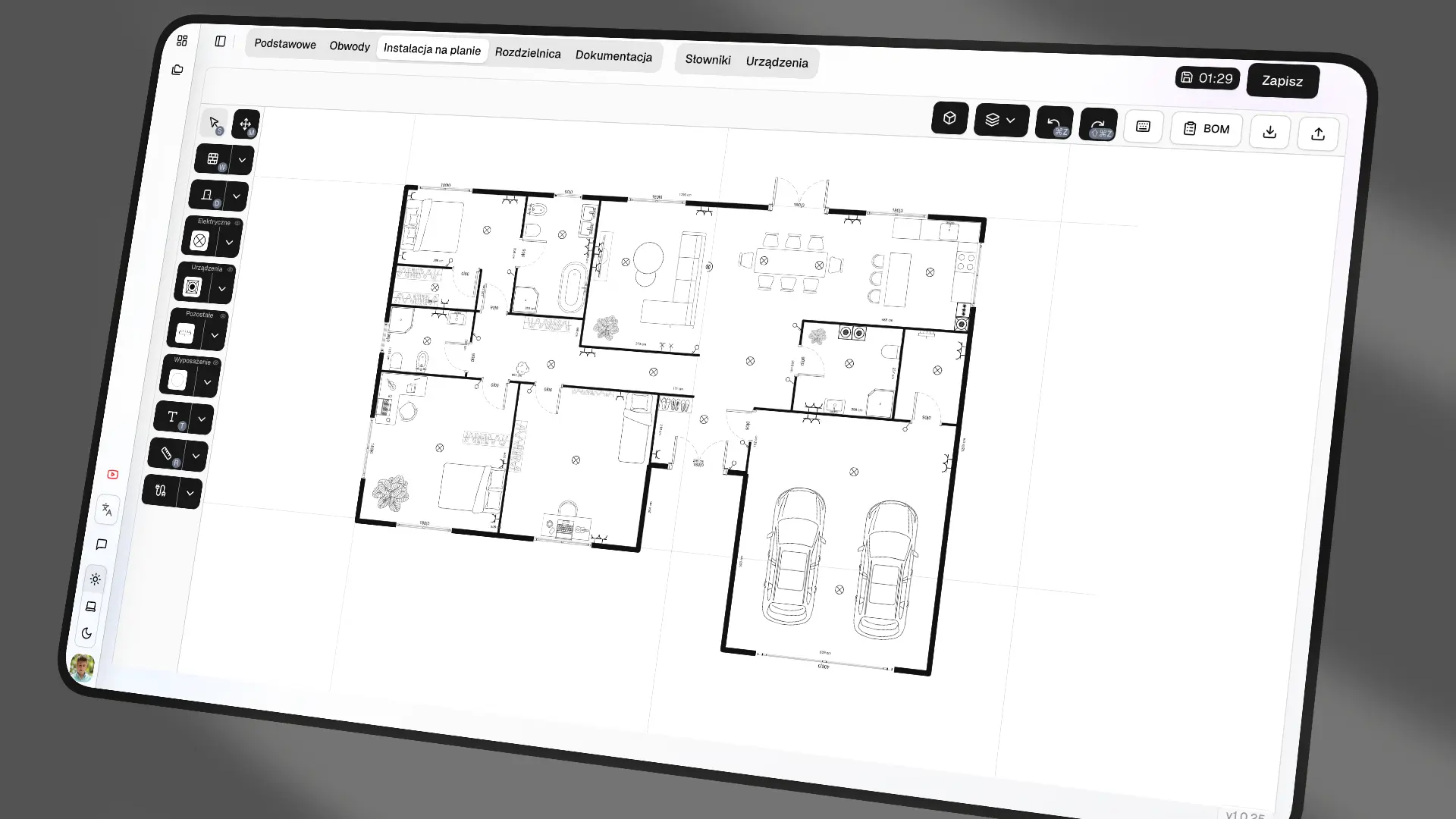 Automatyczny dobór bezpieczników B10 B16 i rozdział faz w instalacji 3-fazowej